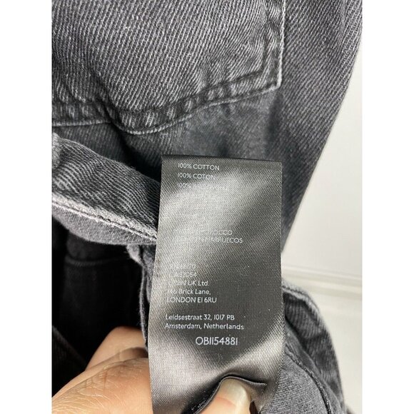 Free People We The Free Marci Washed Black Denim Cotton Coverall Jumpsuit Size S - Picture 10 of 11